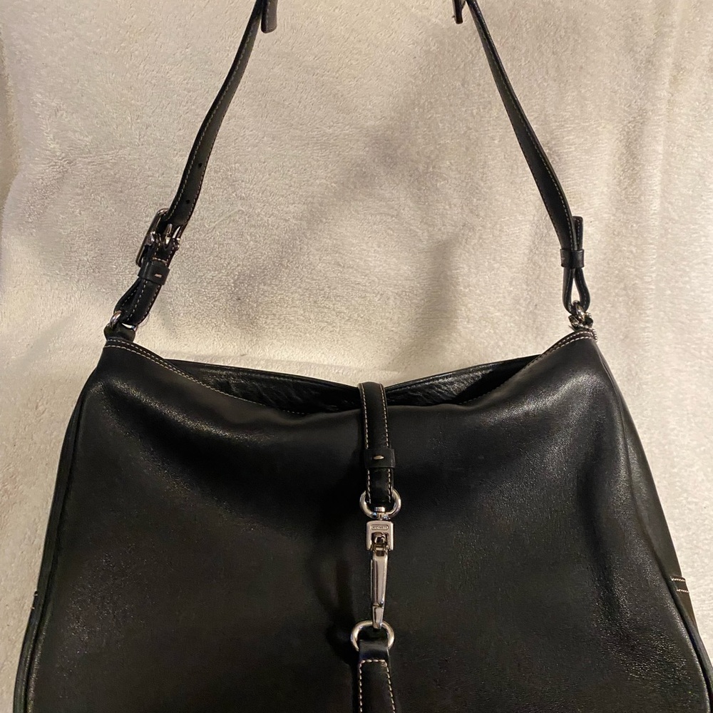 Coach Black Leather Shoulder Bag